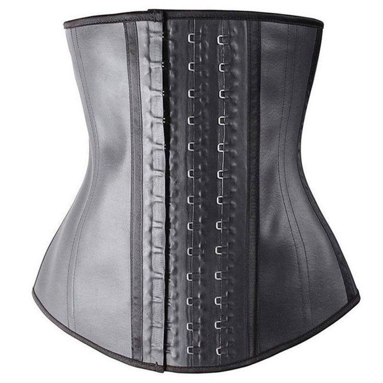 Latex corset waist trainer 9 steel bone