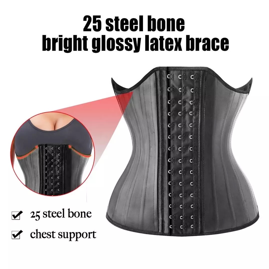 25 Steel Bones Size Xxs-6xl 100% Latex Waist Trainer Body Shaper
